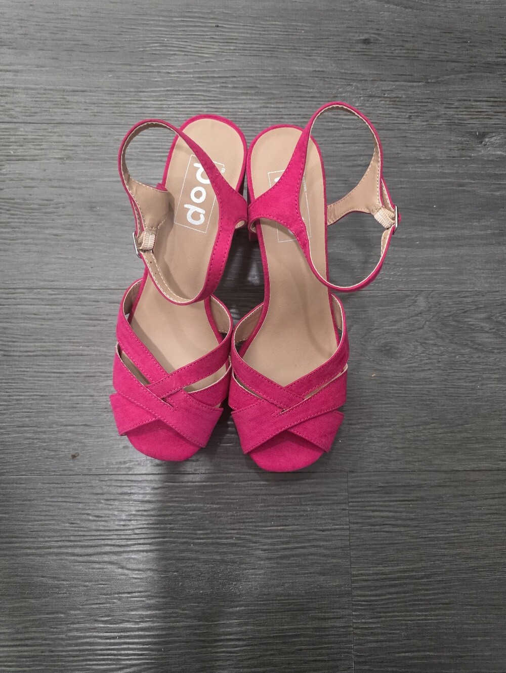 Women’s Pink Suede Slingback Sandals